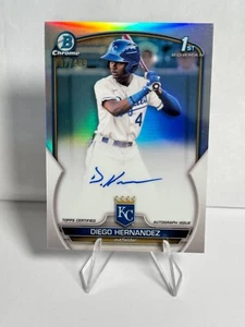 2023 Bowman Diego Hernandez Chrome Auto 1st Refractor #'d /499 - Picture 1 of 2