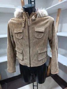 CONBIPEL Giacca in vera pelle usato donna woman beige Tg 48 XYR249L - Foto 1 di 9