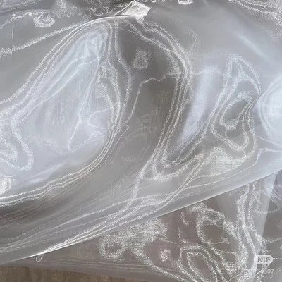 1M DIY Transparent Fabric Sheer Mesh Wedding Design Decoration Fabric Crafts - Image 1 of 4