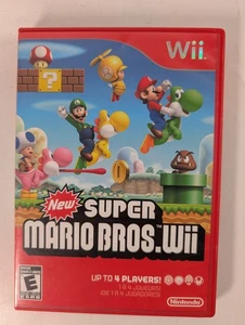 New Super Mario Bros. Wii (Nintendo Wii, 2009) Solo estuche y manual - Imagen 1 de 6