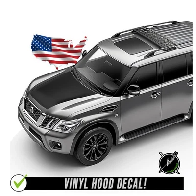 Hood Blackout Racing Stripe - Fits 2017-2024 Nissan Armada Patrol - Image 1 of 3