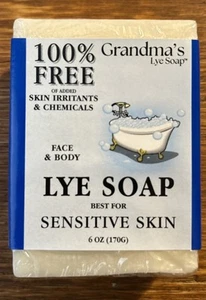 Pack de 5 ¡Nuevo! Jabón de lía pura de abuela calmante para piel seca sin fragancia hecho a mano 6 oz - Imagen 1 de 4