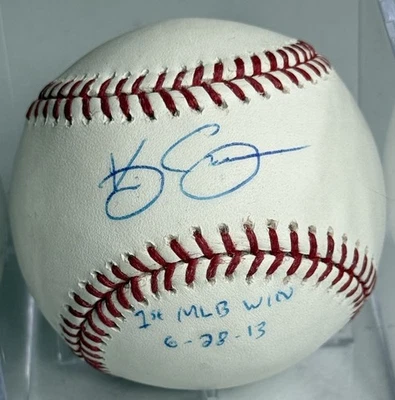 Blue Jays Kevin Gausman Signed Ball OMLB Baseball PSA COA 1st Win Inscription - Image 1 of 2