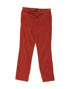 7 FOR ALL MANKIND Mens Straight Jeans W34 L31 Red Cotton BD04 - Picture 1 of 3