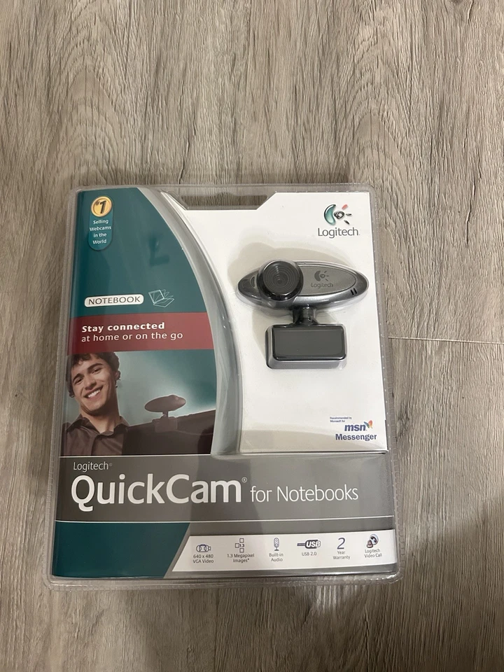 New Basic Portables USB Logitech QuickCam Notebook/Laptop For Older PC Computer - Image 1 of 3