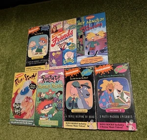 Nickelodeon VHS Lot Rare Doug Hey Arnold REN And Stimpy Rugrats Clarissa - Picture 1 of 2