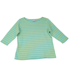 L.L.Bean Damen gestreiftes 3/4 Ärmel U-Boot-Ausschnitt Top XL Petite Baumwollmischung - Bild 1 von 9