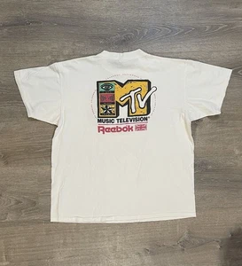Vintage Reebok MTV Video Music Awards Promo T-shirt 1991 L - XL Single Stitch - Picture 1 of 11
