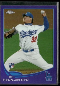 2013 Topps Chrome #25 Hyun-Jin Ryu Purple Refractor Rookie - Picture 1 of 2