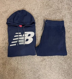 New Balance Men’s Tracksuit Set – Hoodie XL & Joggers L – Navy Blue - Picture 1 of 19