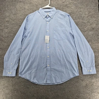 Croft & Barrow Shirt Mens Large Easy Care Button Down Wrinkle Resistant Soft - Image 1 of 4
