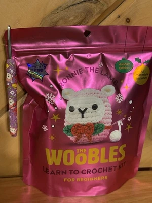 The Woobles Ronnie the Lamb w/glitter yarn Crochet Kit - Holiday Edition - image 1 of 4