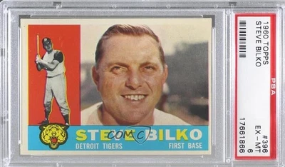 1960 Topps Steve Bilko (Gray Back) #396 PSA 6 - Image 1 of 2