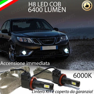 LAMPADE H8 LED FENDINEBBIA 6400 LUMEN SAAB 9-3 X 6000K - Immagine 1 di 4