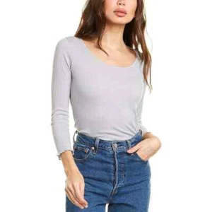 Vince Lettuce Edge Scoop Blouse Sz XL NWT - Picture 1 of 10