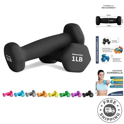 Non-Slip Hex Dumbbell Pair for Yoga, Pilates & Strength Training (1lb Each) - Image 1 of 4