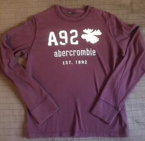 Boy’s long sleeve Abercrombie and Fitch T-shirt size L burgandy - Picture 1 of 2