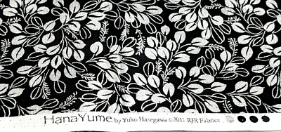 Hana YUME by Yuko Hasegawa 2011 RJR  Black/Silver  Fabric 38'' x 42'' - Image 1 of 4