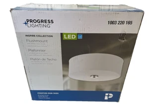 Progress Lighting Inspire Collection 13" Flush mount Light with Linen Shade - Picture 1 of 3