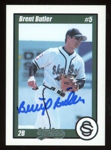 2000 Colorado SkySox BRENT BUTLER Signed Card autograph AUTO ROCKIES CARDINALS