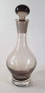 Vintage 1970s Caithness Canisbay Smokey Peat Art Glass Whisky Decanter & Stopper - Picture 1 of 15