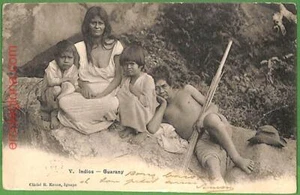 ah2803 - BRASIL - POSTAL VINTAGE Postal Antigua - Indios Étnico - Guaranía - Imagen 1 de 1