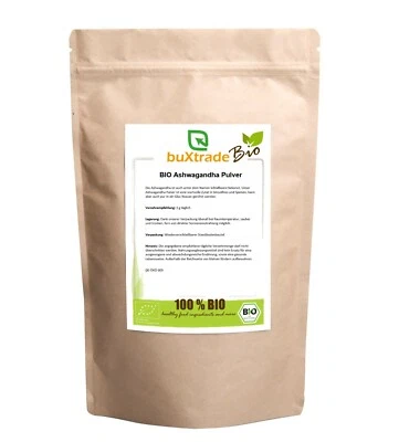 100 g | BIO Ashwagandha Pulver | gemahlen | Schlafbeere | Buxtrade