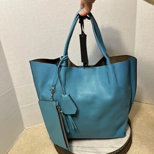 Nuevo Bolso de Compras Gianni Chiaroni Grande Turquesa con Cartera y Accesorios - Imagen 1 de 11