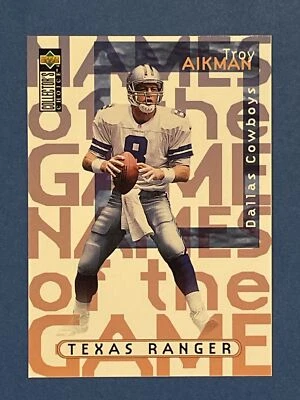 Troy Aikman 1997 Upper Deck Collector's Choice Names of the Game #60 - Image 1 of 2