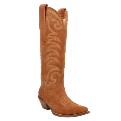 Botas occidentales altas Dingo para damas Movin' On gamuza camel DI2184-CM Foto 1 de 4