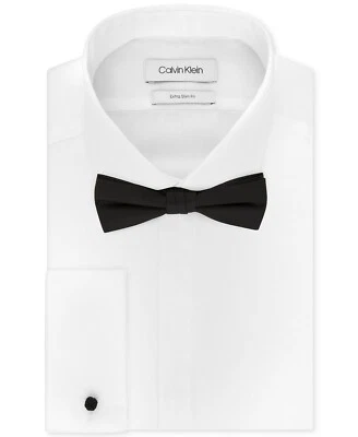 Calvin Klein Men's Extra-Slim Fit Dress Shirt & Pre-Tied Bow Tie Set, 15.5 32/33 - Image 1 of 4