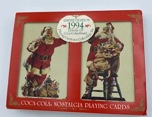 Tarjetas de juego de Coca-Cola Santa Clause 1994 edición limitada lata coleccionables nuevas - Imagen 1 de 6