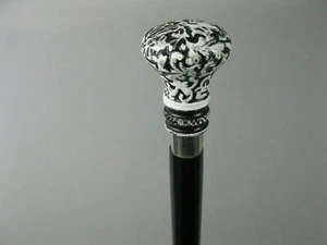 Antique Beautiful Brass Handle Victorian Handmade Wooden Walking Stick Cane - Picture 1 of 5