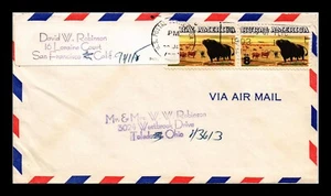 DR JIM STAMPS US COVER AIR MAIL SAN FRANCISCO CALIFORNIA TO TOLEDO OHIO - Picture 1 of 2