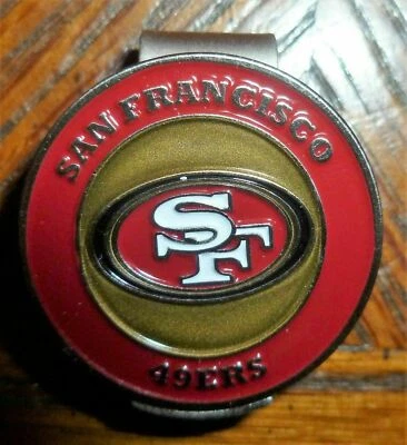 San Francisco 49ers 1" Golf Ball Marker 2 Sided & Hat Clip~NFL Licensed