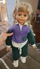 Vintage Engel Puppe Soft Bodied Vinyl Collectors Doll W. Germany Blonde Blue 17"