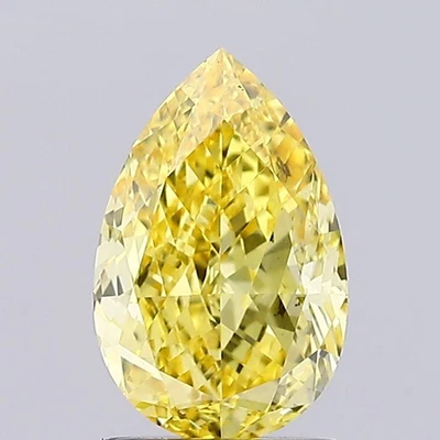 1.80ct Pear Excellent Cut VVS2 Intense Yellow Lab Grown Diamond IGI Certified - Image 1 of 4