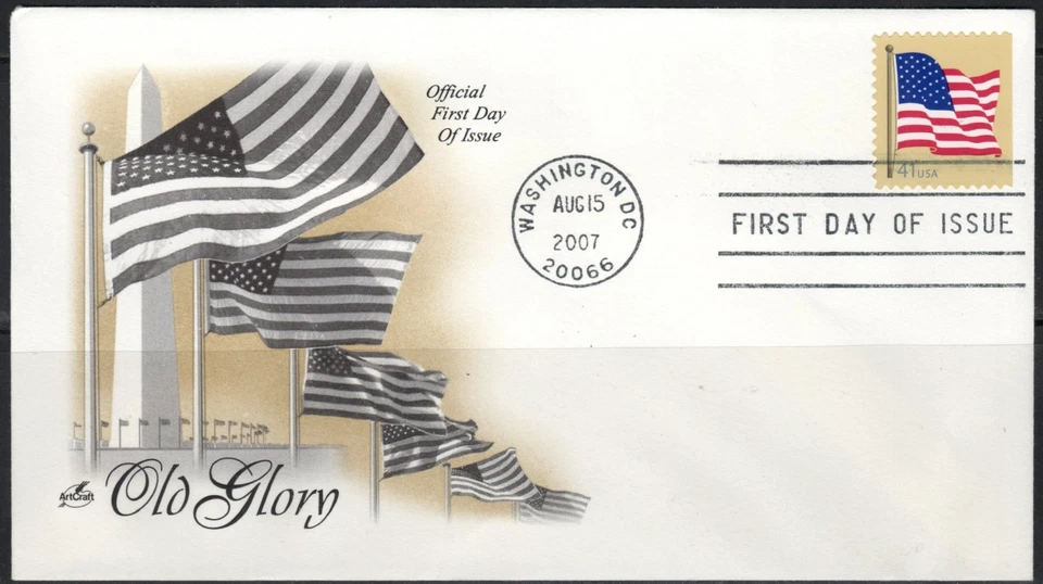 US Scott #4191 single on FDC "Old Glory" - Image 1 of 1