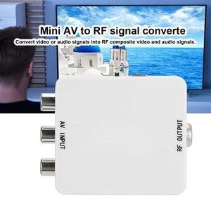 AV To RF Mini Video Converter Box Driver Free Adapter TV Signal Switcher 67 DW - Picture 1 of 11