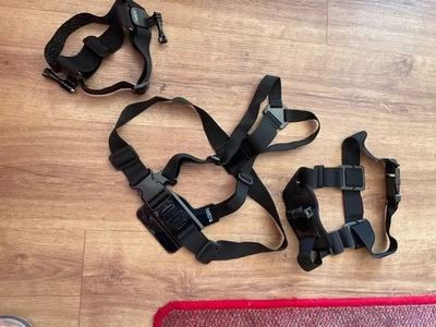 Job lot of GoPro Harnesses as Shown. Includes Body, Head and Chest harnesses - image 1 of 4