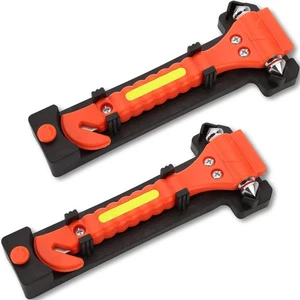 2 Pezzi Martello Emergenza Martello di Sicurezza per Auto 2 in 1 Rompivetro Auto - Foto 1 di 24