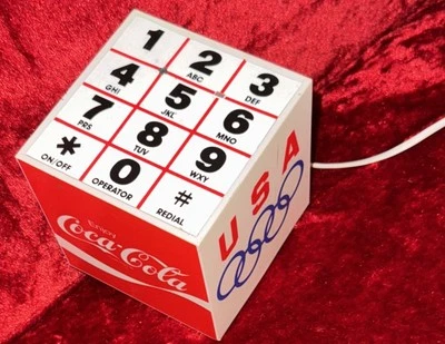 1983-84?Olympics Coca-Cola Cube Speaker Phone UNTESTED NO BOX - Image 1 of 4