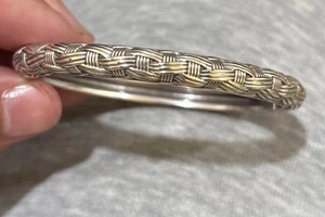 Brighton Silber geflochten Twist Magnet Armband Armreif Bracelet - Bild 1 von 7