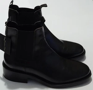 Massimo Dutti Leather Ankle Chelsea Boots Dark Brown uk 9 eu 42 - Picture 1 of 6