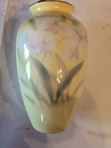 Fukagawa Colored Decoration Orchid Vase * Japanese Porcelain Vase - Picture 1 of 5