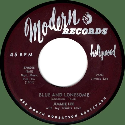 JIMMIE LEE & ARTIS Blue and Lonesome / My Heart's Desire 45rpm Modern 1952 jump Foto 1 de 2