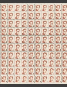 1986 US Scott #2168 1c Margaret Mitchell Sheet of 100 MNH - Bild 1 von 1