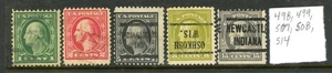 US Scott # 498, 499, 507, 508, 512 - Used (12- C254) - Picture 1 of 1