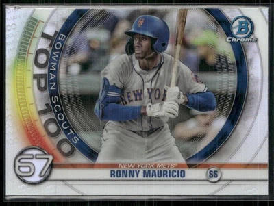 Ronny Mauricio 2020 Bowman Chrome Top 100 Prospects #BTP-67 - Image 1 of 2