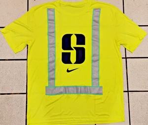 2025 Nike Sabrina Ionescu Construction NEON Shirt WNBA New York Liberty SGA 7/26 - Picture 1 of 4